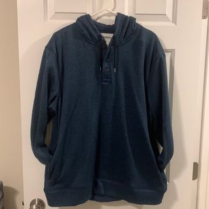 Knit fleece hoodie